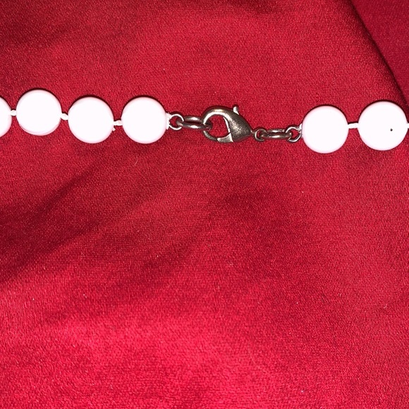 Dainty White Bead Necklace - Picture 2 of 3